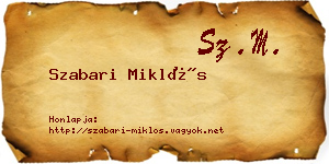 Szabari Miklós névjegykártya
